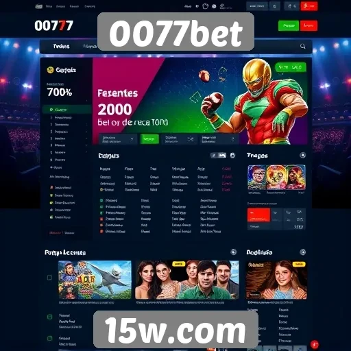 Avaliação da interface do usuário do site 0077bet